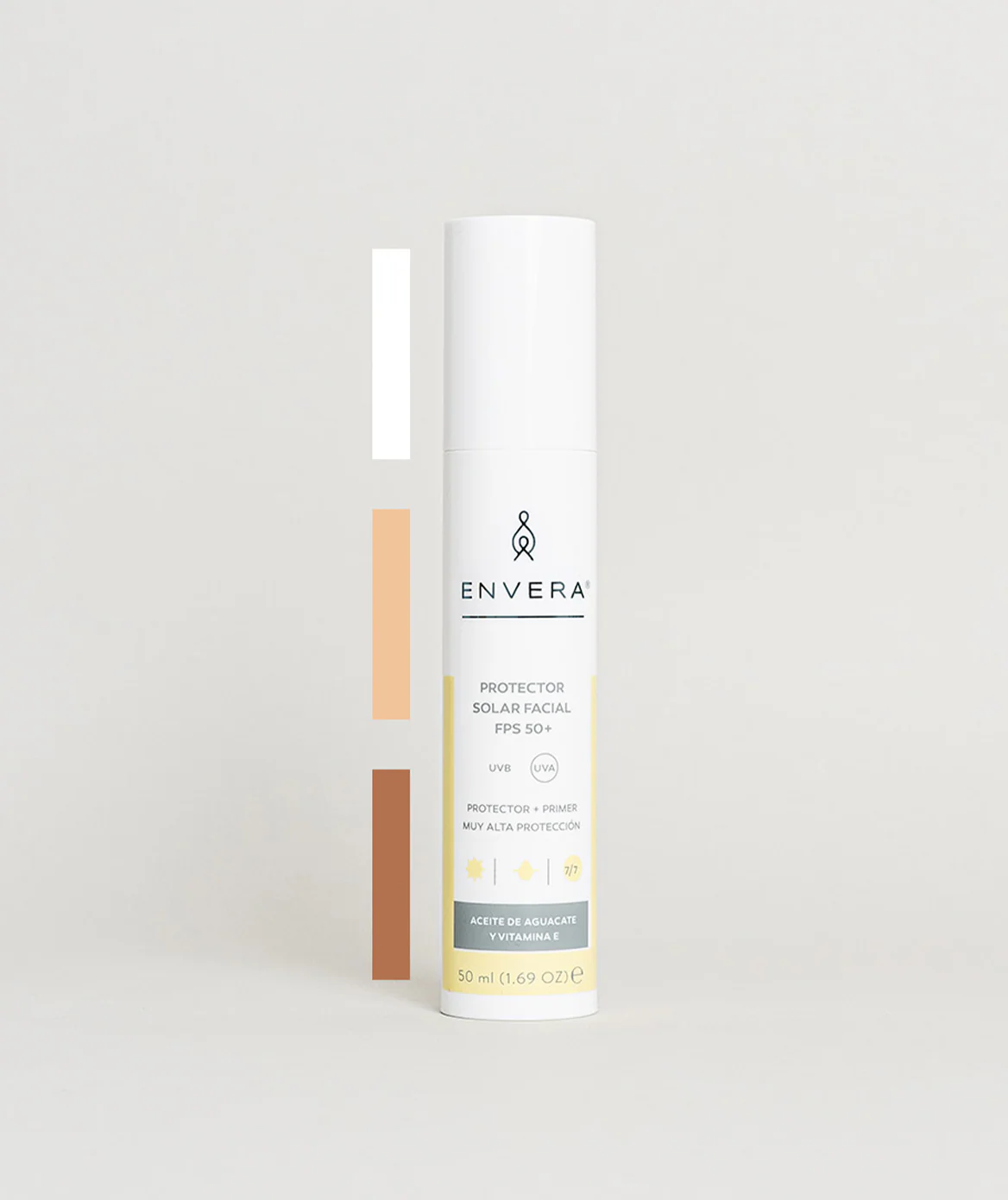 Protector Solar para Pieles Sensibles FPS 50+ UVA/UVB Efecto Primer (sin color) – ENVERA